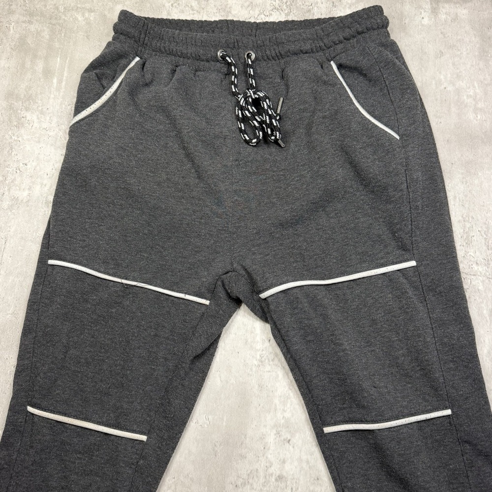 Ecko Unltd Mens Size Medium Fleece Jogger Sweat Pants Black Drawstring Pockets